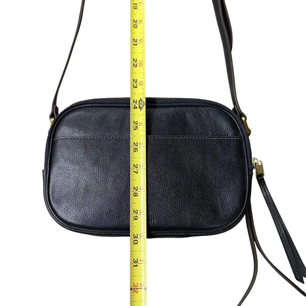 Fossil Crossbody Purse Maisie Black Leather Camera Bag Adjustable Shoulder Strap - Picture 13 of 15